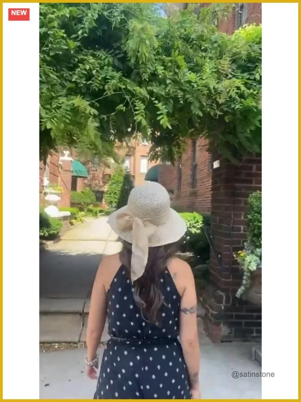 Wide Brim Straw Sun Hat UPF 50+ Floppy Beach Travel Packable Cotton